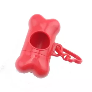 Dispenser na psí exkrementy s pytlíky ve tvaru kosti (oranžový)