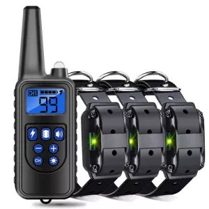 800m Dálkově Ovládaný Trainer Pro Psy - Inteligentní Antidisturbance Vibrace s 3 Obojky