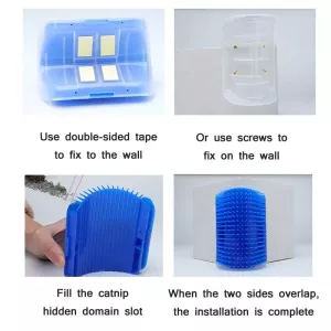 Pet Cat Corner Rub Hair Massage Brush (modrá) Pet Cat Corner Rub Hair Massage Brush (modrá)
