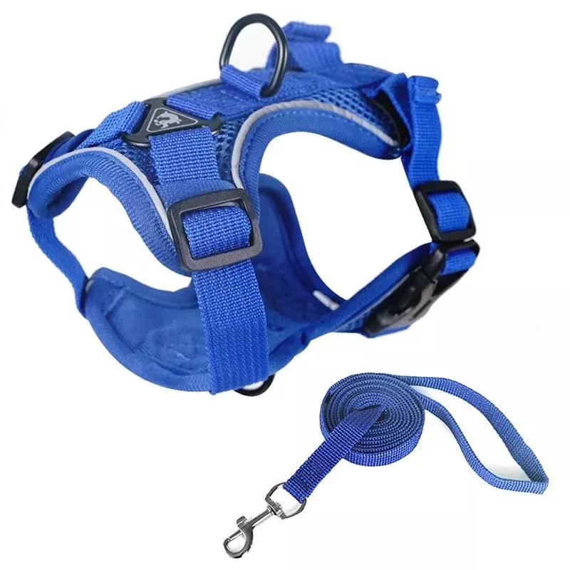 Pet Vest Hrudní Popruh + Vodítko Reflexní a Prodyšné pro Psy a Kočky, Velikost: XL (Modrý) Pet Vest Hrudní Popruh + Vodítko Reflexní a Prodyšné pro Psy a Kočky, Velikost: XL (Modrý)