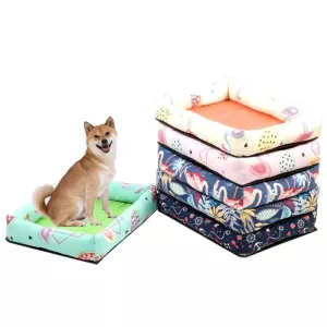 Pohodlný pelíšek pro psy Summer Pet, XL 83X66X8cm (Zelená barva)