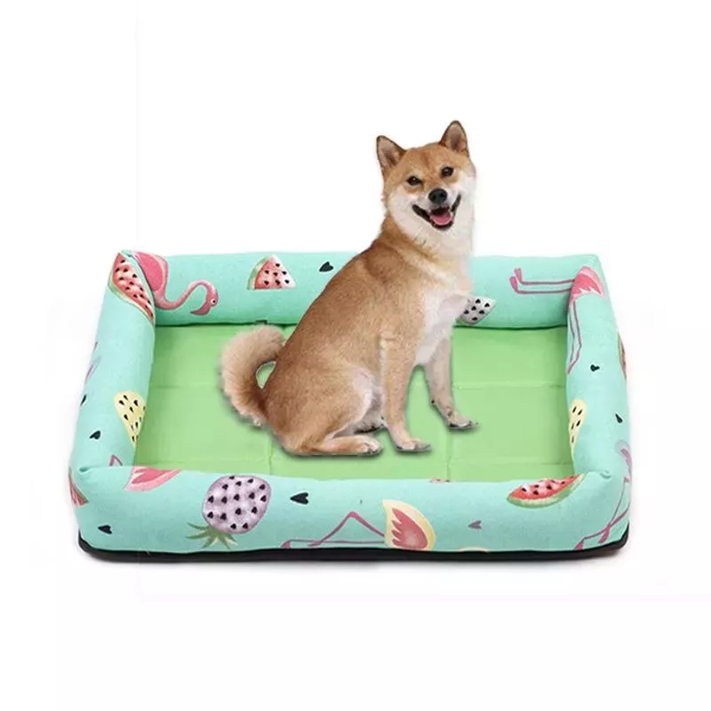 Pohodlný pelíšek pro psy Summer Pet, XL 83X66X8cm (Zelená barva)