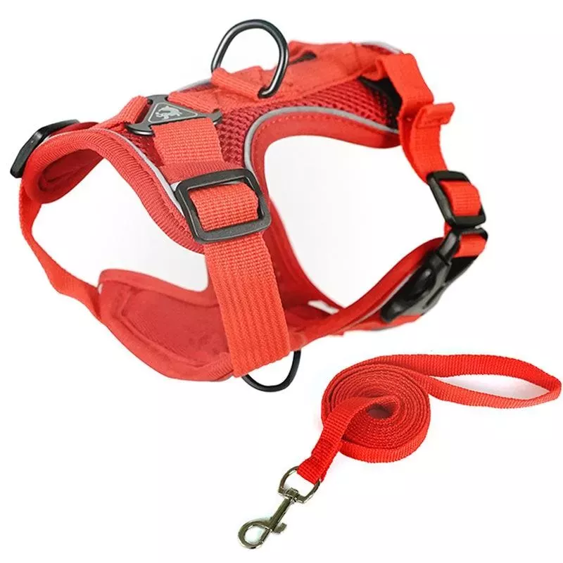 Pet Vest Hrudní Popruh + Sada Vodítka Reflexní, Velikost: L (Červená) Pet Vest Hrudní Popruh + Sada Vodítka Reflexní, Velikost: L (Červená)
