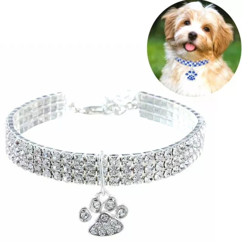 Obojek pro domácí zvířata Diamond Elastic, Velikost:M (Bílý) Obojek pro domácí zvířata Diamond Elastic, Velikost:M (Bílý)