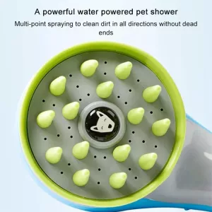 Pet sprcha s kartáčem a neklouzavým držadlem (modrá) Pet sprcha s kartáčem a neklouzavým držadlem (modrá)