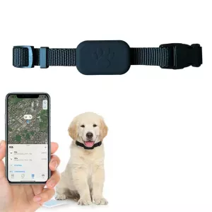 Mfi Certified Smart Pet Locator Ochranný Kryt Silikonový Obojek (Černý)
