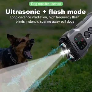 P9 Dvojitý ultrazvukový odpuzovač psů - nabíjecí zařízení proti štěkání s barevným displejem a LED světlem (černý) P9 Dvojitý ultrazvukový odpuzovač psů - nabíjecí zařízení proti štěkání s barevným displejem a LED světlem (černý)