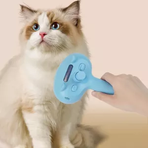 Pet Blue Light Antibacterial Spray Massage Knot Comb (Modrý)