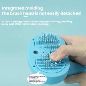 Pet Blue Light Antibacterial Spray Massage Knot Comb (Modrý)