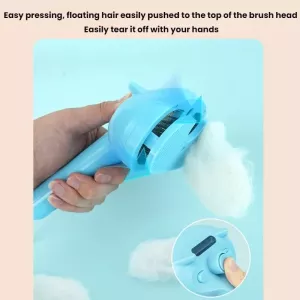 Pet Blue Light Antibacterial Spray Massage Knot Comb (Modrý)