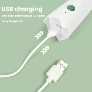 Hřebeny na odstraňování chlupů pro domácí mazlíčky s UV dezinfekcí (tmavě zelený)