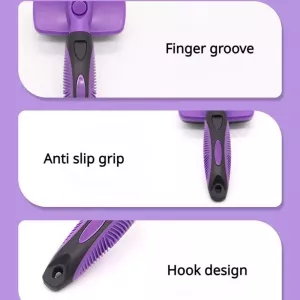 Kartáč pro péči o domácí zvířata - Pet Deshedding Brush pro kočky a psy, velikost S (žlutý)