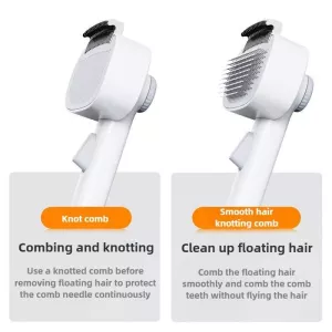 Pet Detangling Comb – Konečný nástroj pro úpravu srsti (Bílá Šedá)