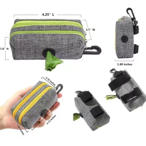 Outdoor Pet Waste Bag - Taška na sběr psího exkrementu (Šedozelená, Dvojitý zip) Outdoor Pet Waste Bag - Taška na sběr psího exkrementu (Šedozelená, Dvojitý zip)