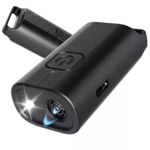 Mini Outdoor Ultrazvukový Odpuzovač Psů s Dlouhým Dostupem (Černý)