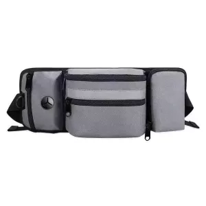 Pet Training Waist Pack Outdoor Fitness Dog Walking Bag (Šedá)