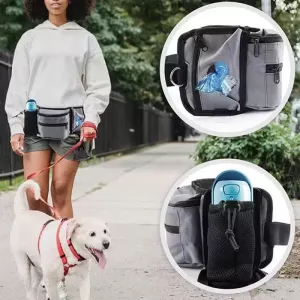 Bunda pro výcvik psů - černá, outdoorová taška na procházky
