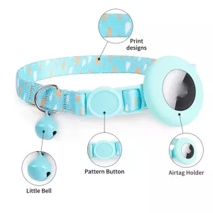 Držák na obojek pro psa s AirTag, design s potiskem a zvonkem, styl: Phantom Horizontal TopTechnology Držák na obojek pro psa s AirTag, design s potiskem a zvonkem, styl: Phantom Horizontal TopTechnology