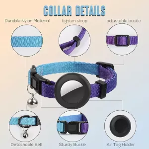 Silikonový obal pro AirTag - Duha Gradient Kočičí obojek s rolničkou (Žlutý gradient) TopTechnology Silikonový obal pro AirTag - Duha Gradient Kočičí obojek s rolničkou (Žlutý gradient) TopTechnology