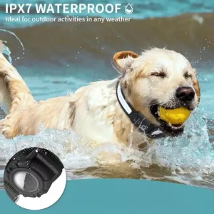 Voděodolný LED obojek pro psy s rychlým uvolněním pro AirTag, velikost: S (růžový) TopTechnology Voděodolný LED obojek pro psy s rychlým uvolněním pro AirTag, velikost: S (růžový) TopTechnology