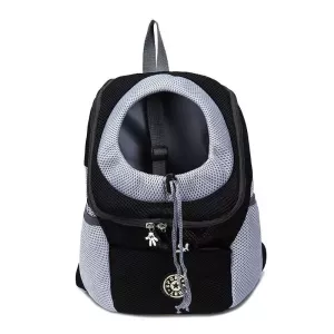 Outdoor Pet Dog Carrier Bag - Dvoubarevný batoh pro psy, S (Černý)