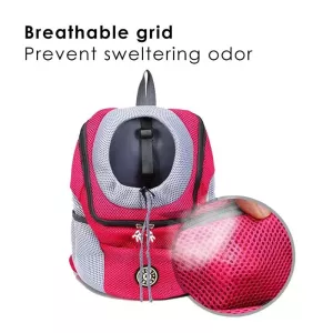 Outdoor Pet Dog Carrier Bag - Dvoubarevný batoh pro psy, S (Černý)
