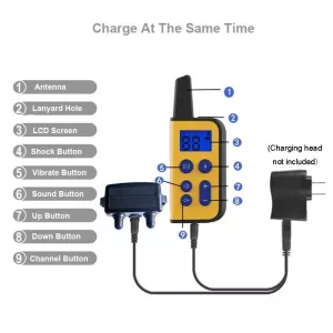 800m Dálkový ovladač pro výcvik psů a zamezení štěkání - elektrický šok, vibrace, pet obojek (černý) TopTechnology 800m Dálkový ovladač pro výcvik psů a zamezení štěkání - elektrický šok, vibrace, pet obojek (černý) TopTechnology