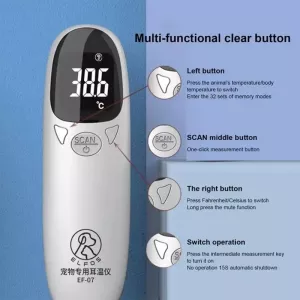 ELOFS EF-07 Digitální teploměr pro psy a kočky s infračerveným měřením (Bílý) TopTechnology ELOFS EF-07 Digitální teploměr pro psy a kočky s infračerveným měřením (Bílý) TopTechnology