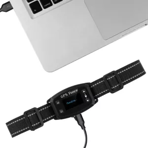 GPS Bezdrátový Elektronický Plot pro Psy s Inteligentním Automatickým Zastavením Kňučícího a OLED Displejem (Černý) TopTechnology