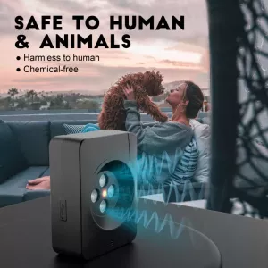 Zařízení proti štěkání psů s 4 vylepšenými ultrazvukovými transmittery a 3 úrovněmi (černé) TopTechnology Zařízení proti štěkání psů s 4 vylepšenými ultrazvukovými transmittery a 3 úrovněmi (černé) TopTechnology