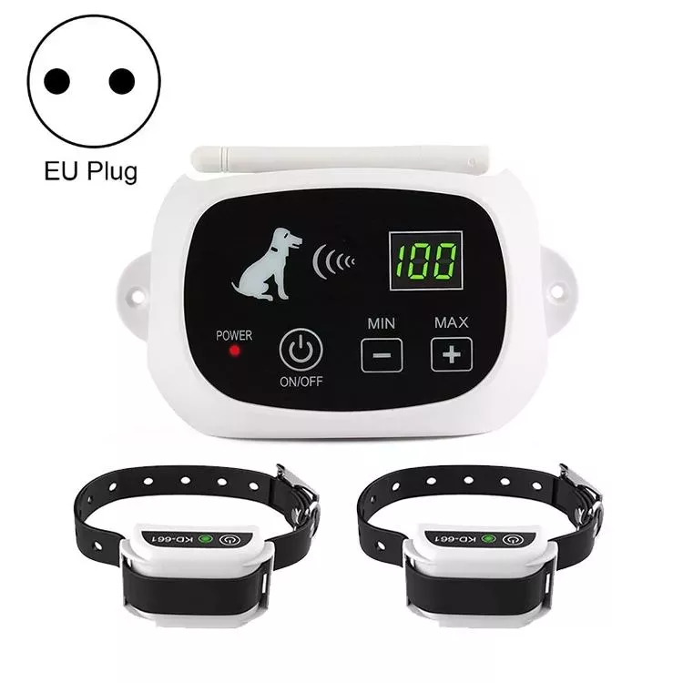 KD-661 500m Bezdrátový elektrický obojek pro psy, pro dva psy (EU zástrčka) TopTechnology