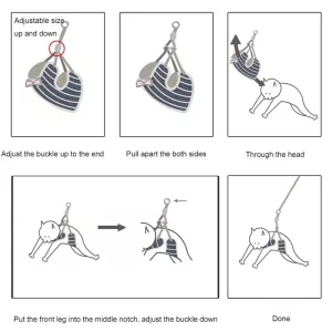 Nastavitelné vodítko pro kočky Bow Vest (šedé) TopTechnology Nastavitelné vodítko pro kočky Bow Vest (šedé) TopTechnology