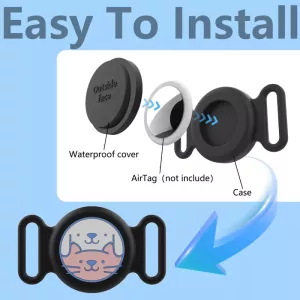 Ochranný silikonový obal pro AirTag na obojek pro domácí mazlíčky (růžový) TopTechnology Ochranný silikonový obal pro AirTag na obojek pro domácí mazlíčky (růžový) TopTechnology