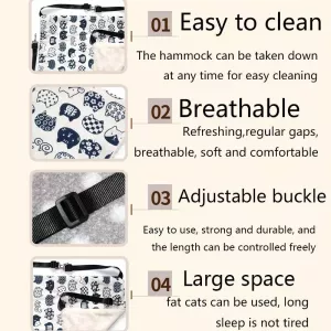 PE-160 Visící kočka zavěšená houpací síť, nastavitelná délka, velikost: M (Žlutá geometrie) TopTechnology