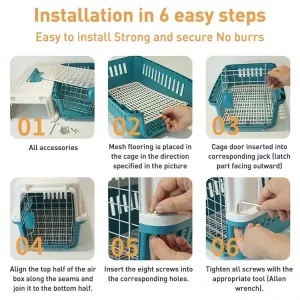 Přenosná cestovní klec pro kočky a malé psy Pet Aviation Box 48x32x30cm (Hnědá) TopTechnology Přenosná cestovní klec pro kočky a malé psy Pet Aviation Box 48x32x30cm (Hnědá) TopTechnology