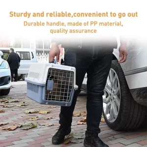 Přenosná cestovní klec pro kočky a malé psy Pet Aviation Box 48x32x30cm (Hnědá) TopTechnology Přenosná cestovní klec pro kočky a malé psy Pet Aviation Box 48x32x30cm (Hnědá) TopTechnology