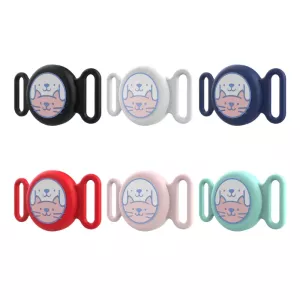 Silikonový vodotěsný ochranný obal pro AirTag na obojek pro domácí mazlíčky (bílý) TopTechnology Silikonový vodotěsný ochranný obal pro AirTag na obojek pro domácí mazlíčky (bílý) TopTechnology