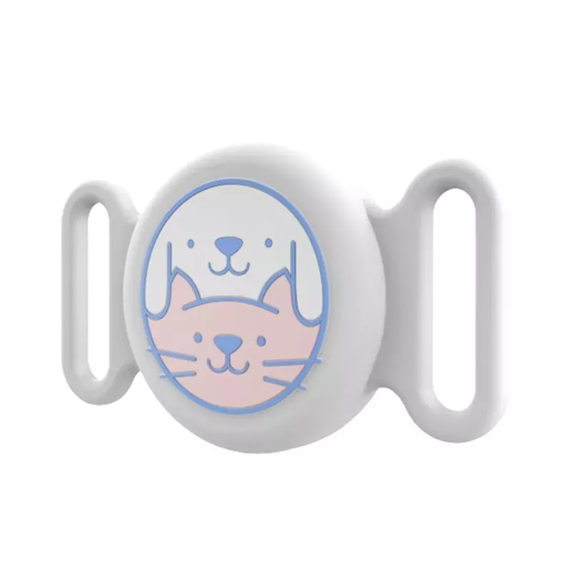 Silikonový vodotěsný ochranný obal pro AirTag na obojek pro domácí mazlíčky (bílý) TopTechnology