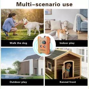 Ultrazvukový odstraňovač štěkání pro psy s 3 režimy (oranžový) TopTechnology Ultrazvukový odstraňovač štěkání pro psy s 3 režimy (oranžový) TopTechnology