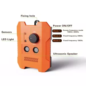 Ultrazvukový odstraňovač štěkání pro psy s 3 režimy (oranžový) TopTechnology Ultrazvukový odstraňovač štěkání pro psy s 3 režimy (oranžový) TopTechnology