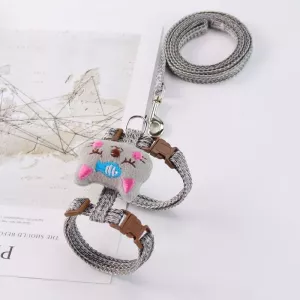 Vodítko pro kočky s nastavitelným designem a ochranou proti útěku, velikost L (šedé) TopTechnology Vodítko pro kočky s nastavitelným designem a ochranou proti útěku, velikost L (šedé) TopTechnology