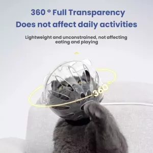 Obojek pro kočky s kapucí Cat Space Anti-Bite a druhá generace ochrany nohou - velký, světle modrý TopTechnology