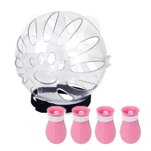 Protihrový kryt pro kočky Cat Space Hood + druhá generace nožního krytu, barva: malá růžová TopTechnology