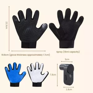 Rukavice na mytí koček s rozprašovačem (bílá) TopTechnology