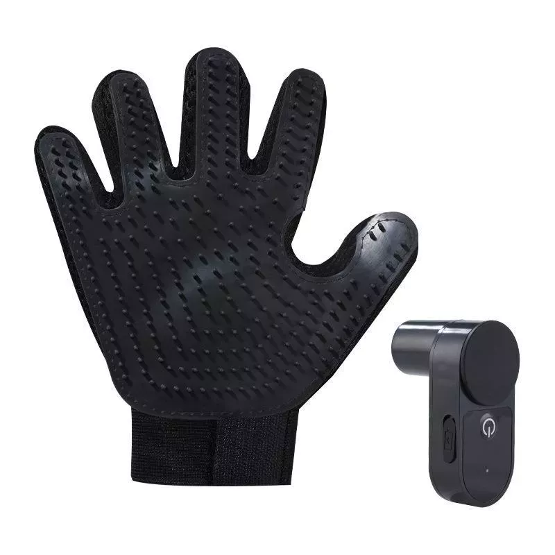 Šamponovací rukavice pro kočky s postřikovačem (černé) TopTechnology