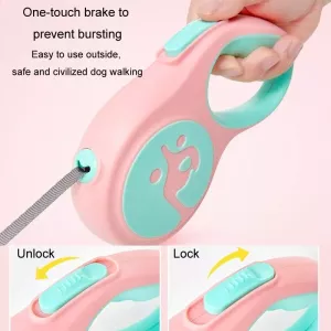 Automatické vodítko pro malé a střední psy - 5m, černé TopTechnology Automatické vodítko pro malé a střední psy - 5m, černé TopTechnology