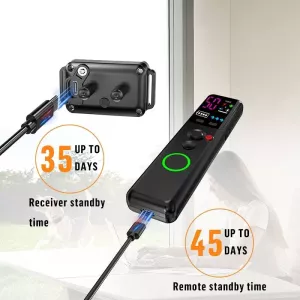 Color Screen Remote Control Pet Electric Shock Circular Dog Trainer (Černý) TopTechnology Color Screen Remote Control Pet Electric Shock Circular Dog Trainer (Černý) TopTechnology