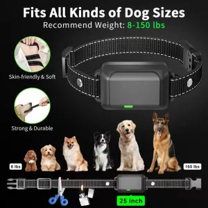 Color Screen Remote Control Pet Electric Shock Circular Dog Trainer (Černý) TopTechnology Color Screen Remote Control Pet Electric Shock Circular Dog Trainer (Černý) TopTechnology