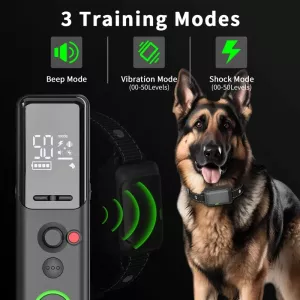 Color Screen Remote Control Pet Electric Shock Circular Dog Trainer (Černý) TopTechnology Color Screen Remote Control Pet Electric Shock Circular Dog Trainer (Černý) TopTechnology
