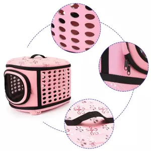 EVA Skládací přenosná taška pro domácí zvířata (béžová) TopTechnology